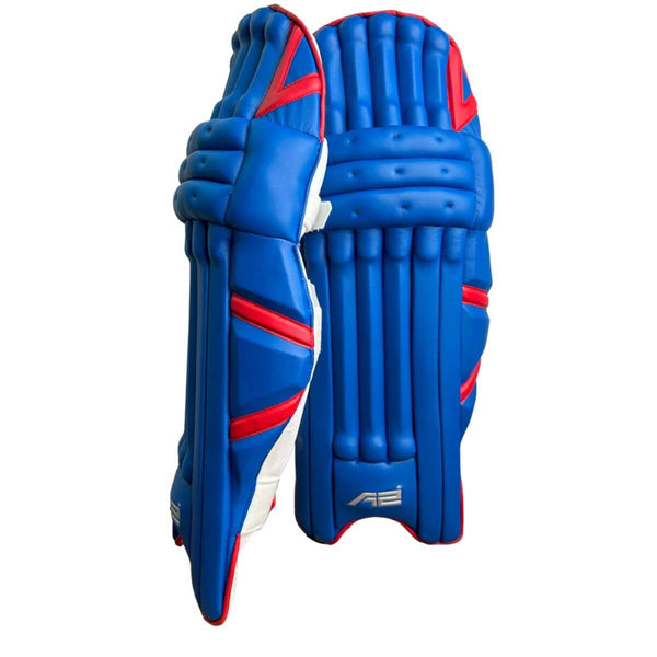 A2 Cricket Batting Pads-Blue & Red