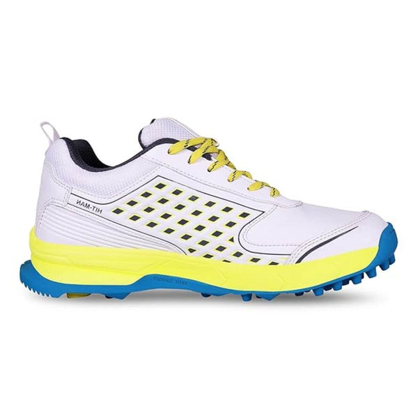 Aivin Hit-Man Cricket Shoes for Man- White/Yellow