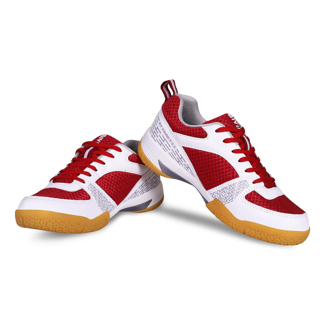 Aivin Attract 2.0 Badminton Shoes For Mens-White / Red