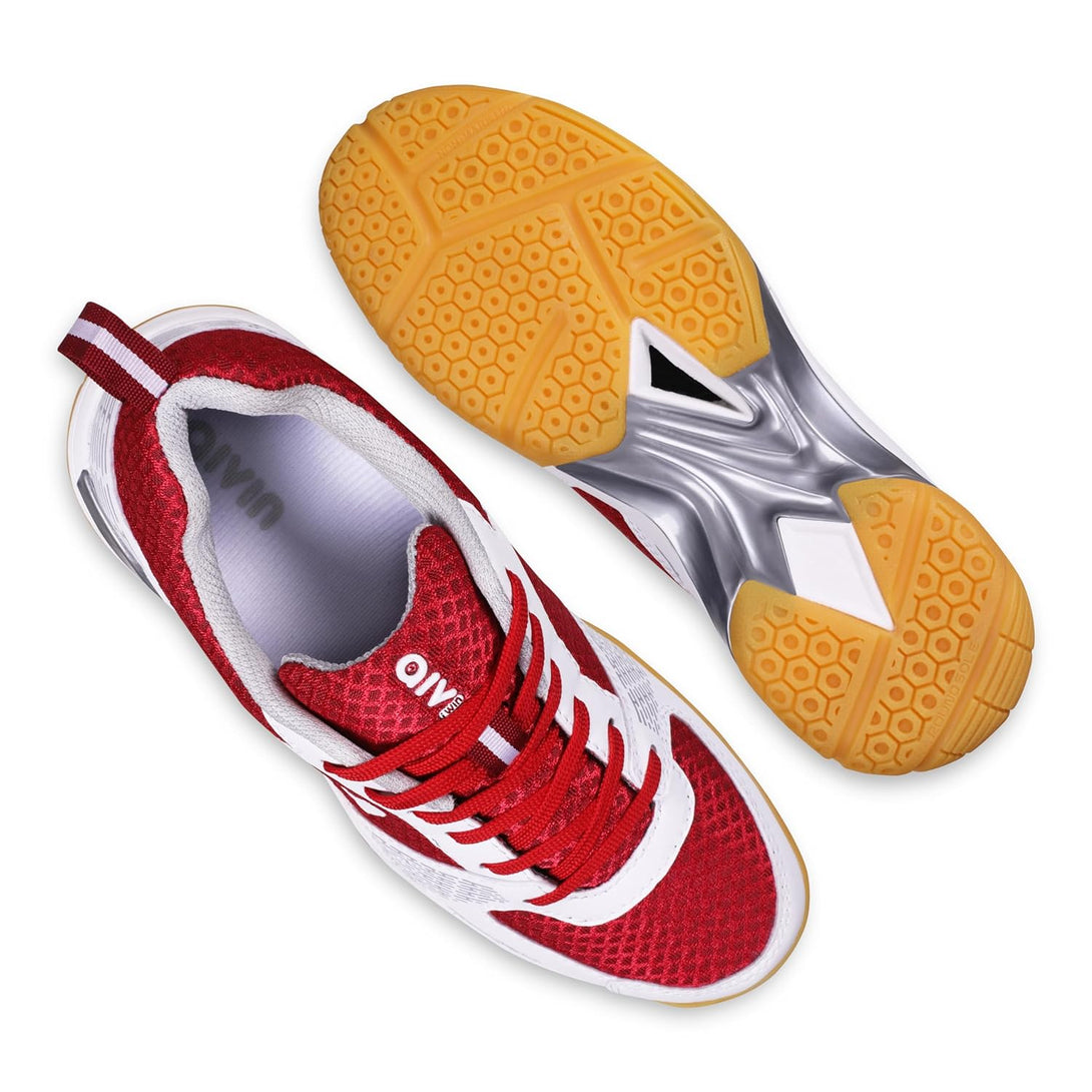 Aivin Attract 2.0 Badminton Shoes For Mens-White / Red