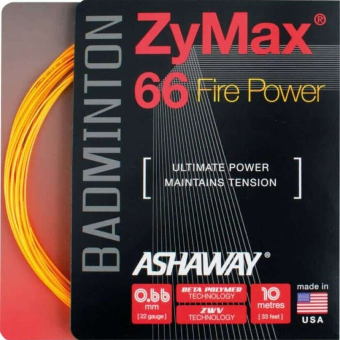 Ashaway Zymax 66 Fire Power Badminton Strings(0.66mm)