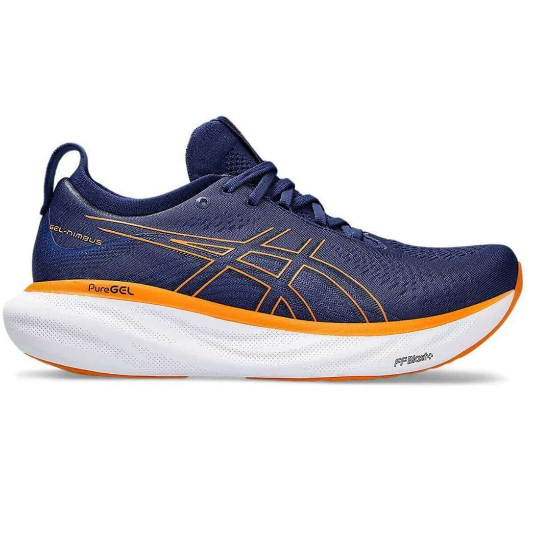 Asics GEL-Nimbus 25 Running Shoes (Deep Ocean/Bright Orange)