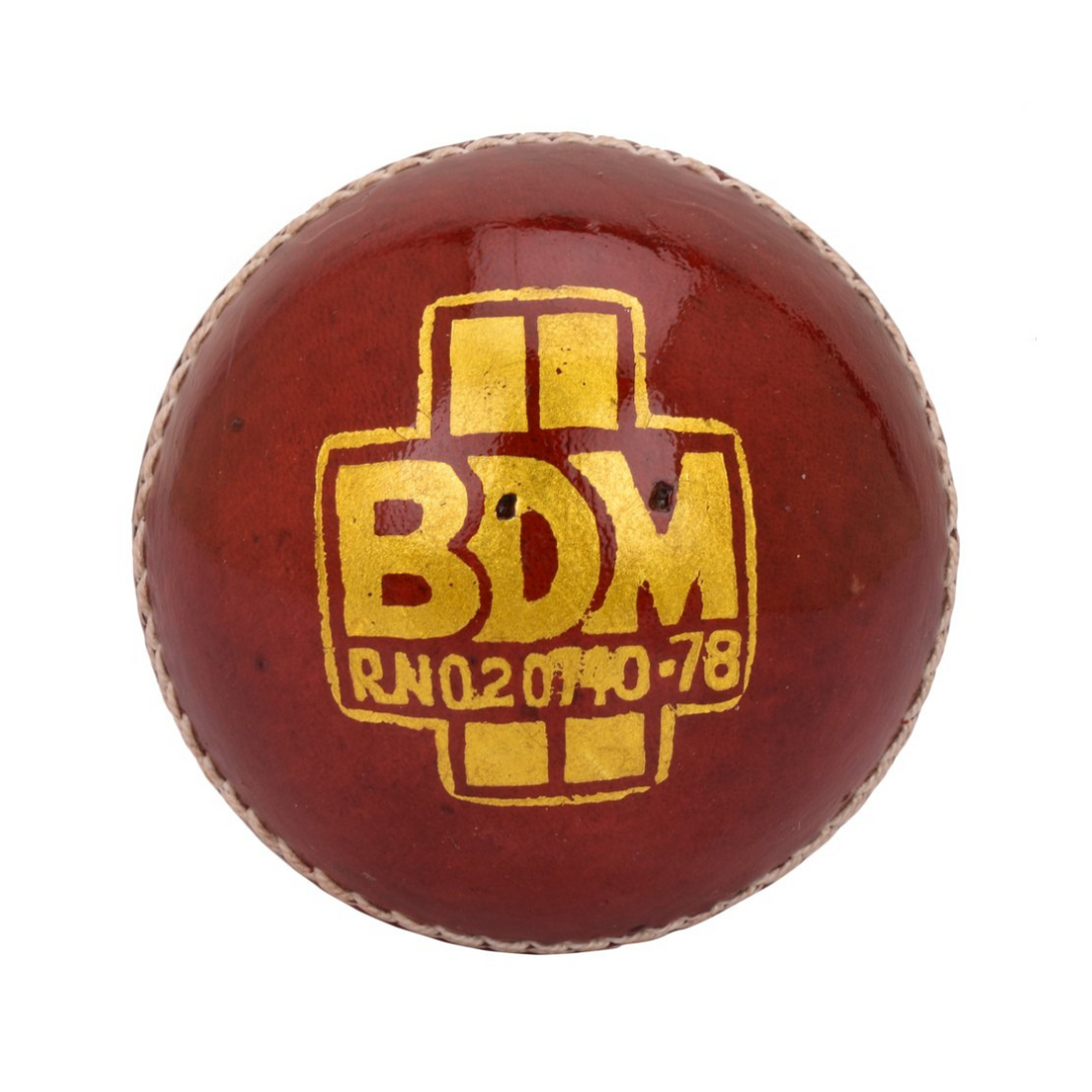 BDM Olympic Red Cricket Leather Ball (Pack of 6)