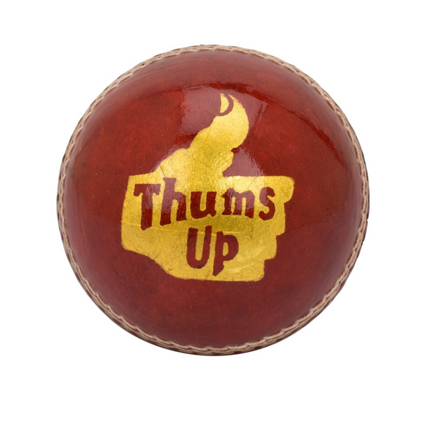 BDM Thums Up Or Speeder Red Cricket Leather Ball (Pack of 6)