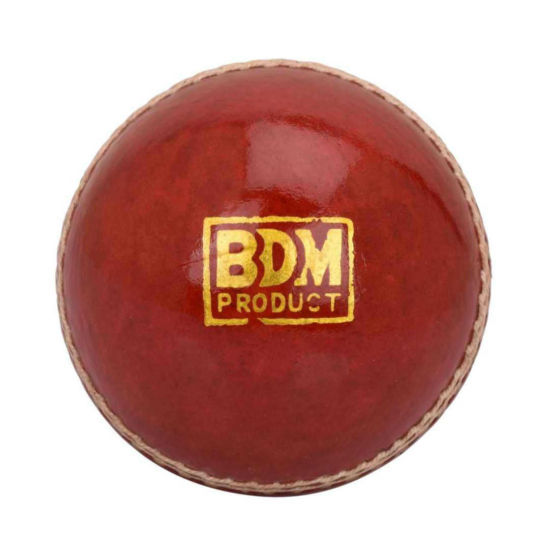 BDM Thums Up Or Speeder Red Cricket Leather Ball (Pack of 6)