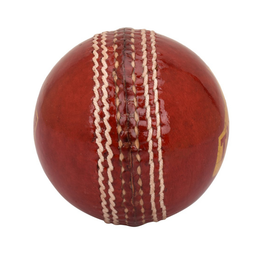 BDM Thums Up Or Speeder Red Cricket Leather Ball (Pack of 6)