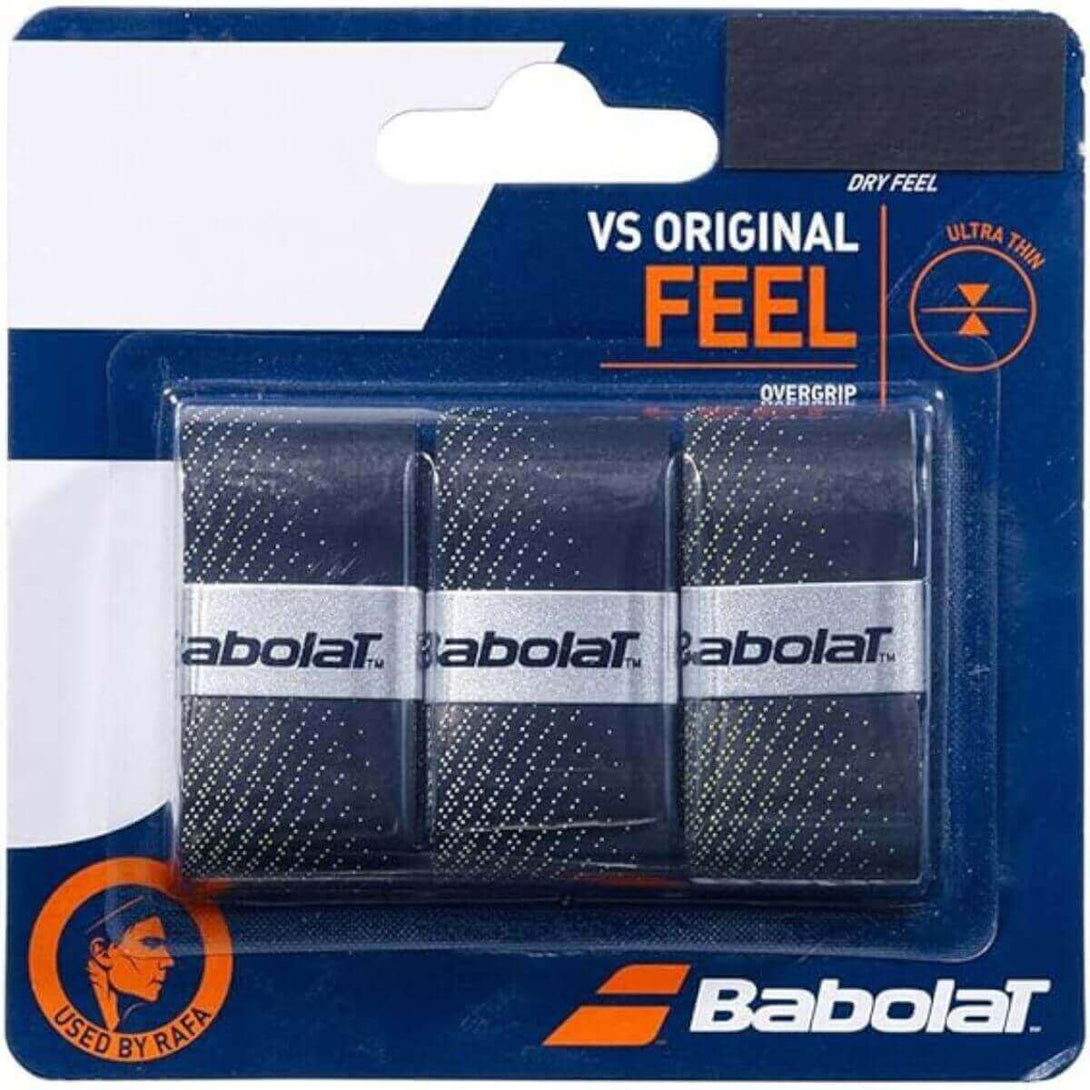 Babolat VS Original X3 Tennis Overgrips (Black/Yellow)