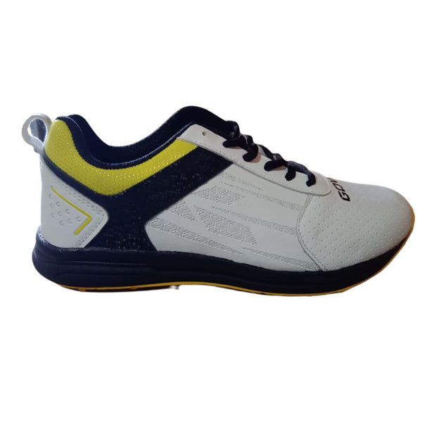 Gowin Test Cricket Shoes (White/Black/Yellow)