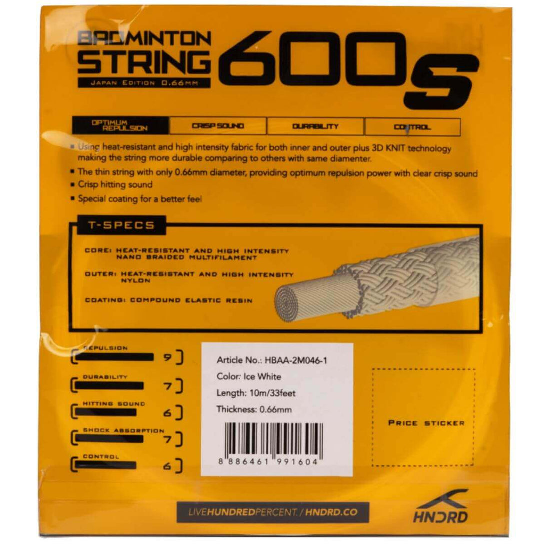 Hundred 600S Badminton String -Ice White