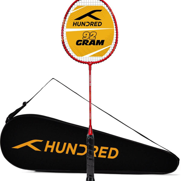 Hundred Powertek 200 Badminton Racquet-Dark Red