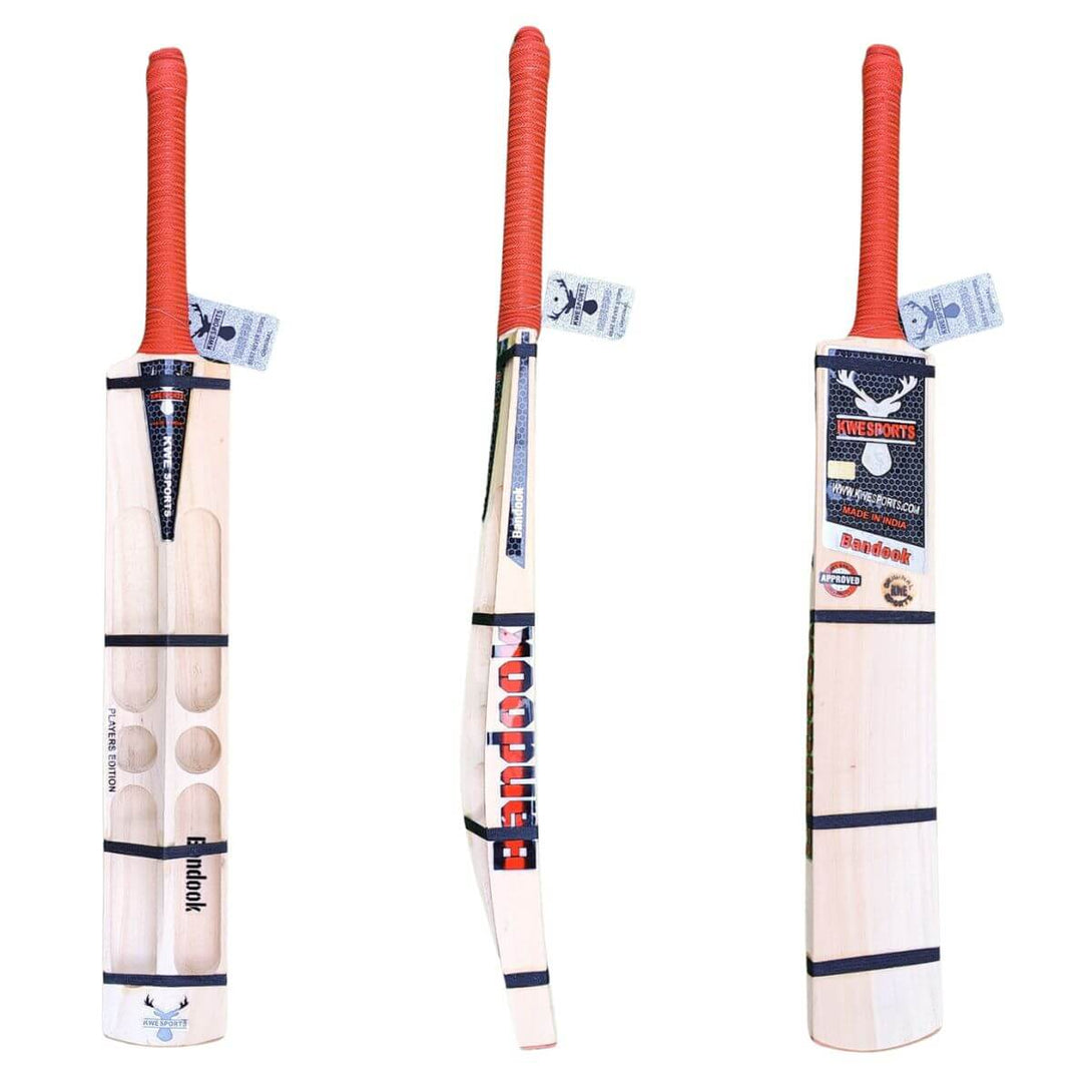 KWE Bandook Players Edition 4 scoop 2 hole Hard Tennis Bat-SH