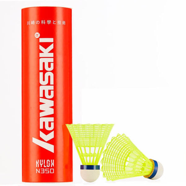  Kawasaki King N350S Nylon Badminton Shuttlecock – Yellow