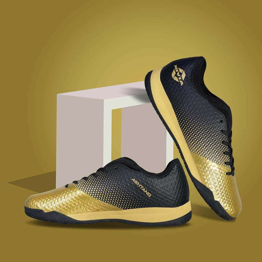 Nivia Ashtang Gold Futsal Shoes-Gold