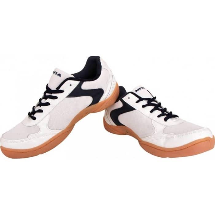 Nivia Flash Badminton/Volleyball  Shoes -White/Blue