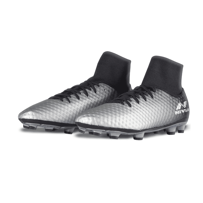 Nivia Oslar Blade 2.0 Football Studs (Silver/Black)