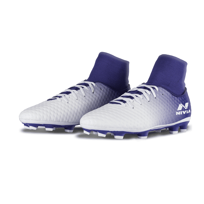 Nivia Oslar Blade 2.0 Football Studs (White/Purple)