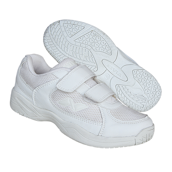 Nivia School Shoes Velcro Kids (White-SS403-SS410)