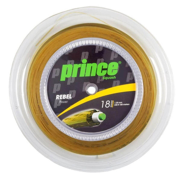 Prince Rebel Power Squash String 100m Reel – 18 / 1.20mm (Gold)