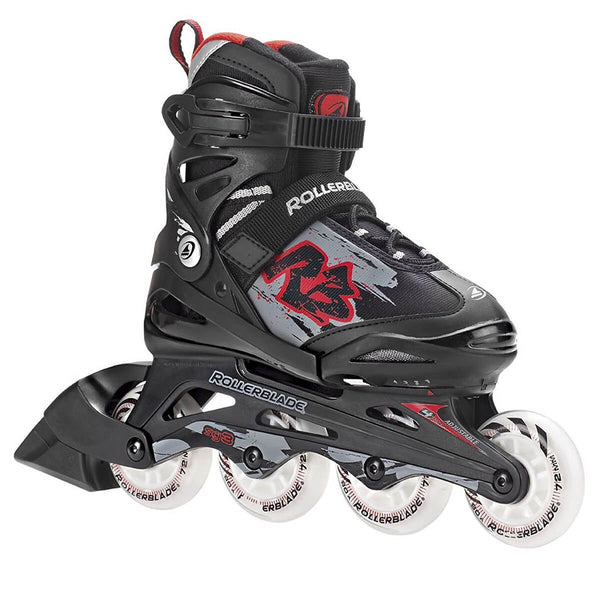 Rollerblade Alpha XR Adjustable Inline Skates (Black/Red)