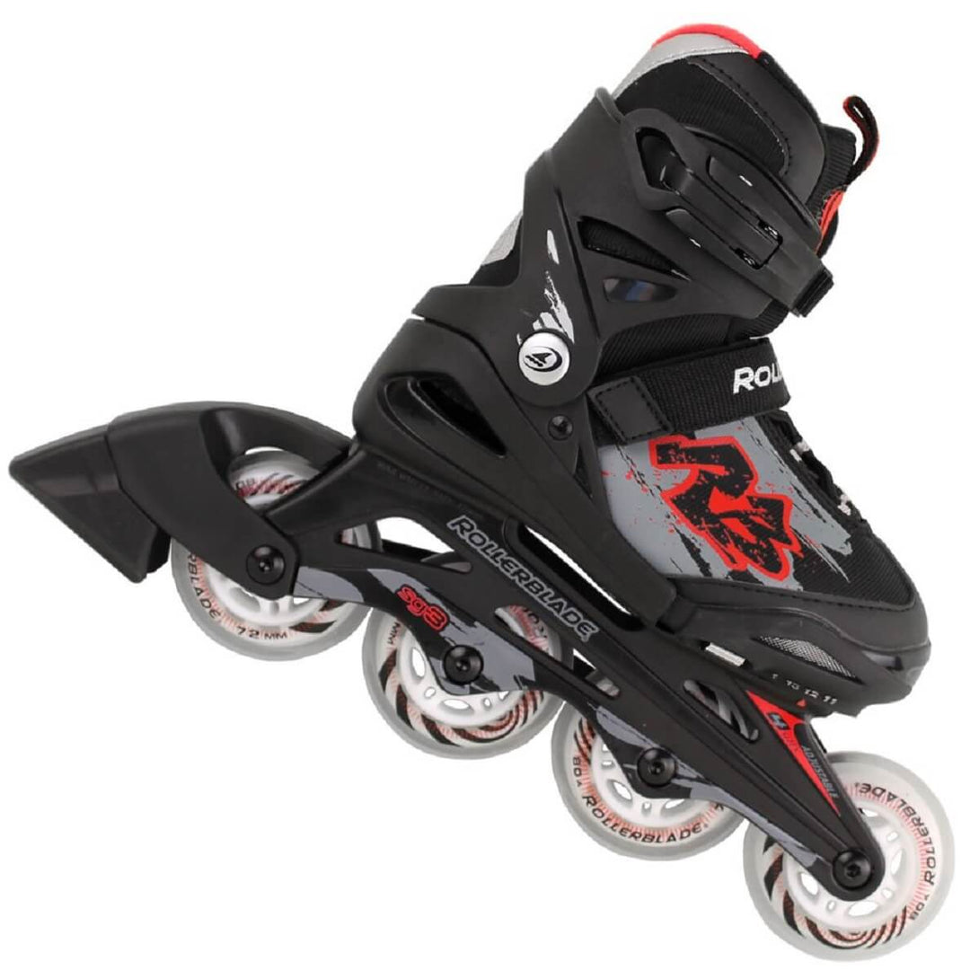 Rollerblade Alpha XR Adjustable Inline Skates (Black/Red)