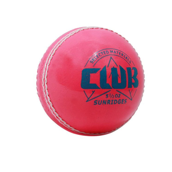 SS Club Cricket Leather Ball -Pink (Pack of 12)