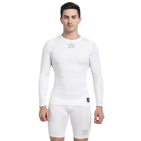 Shrey Intense Compression Long Sleeves Top (White)