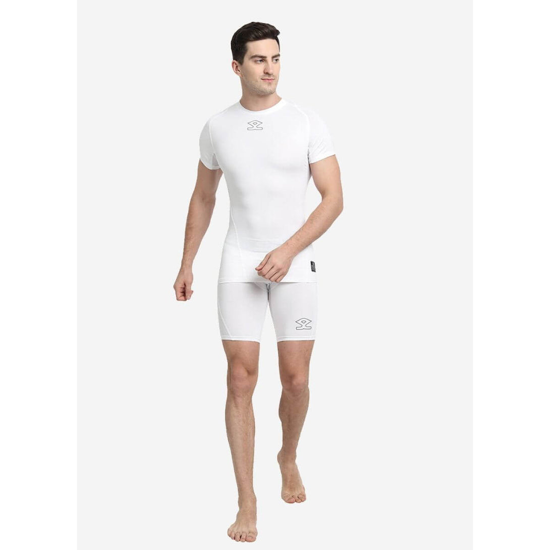 Shrey Intense Compression Short Sleeves Top (White)