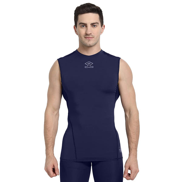 Shrey Intense Compression Sleevesless Top (Navy)