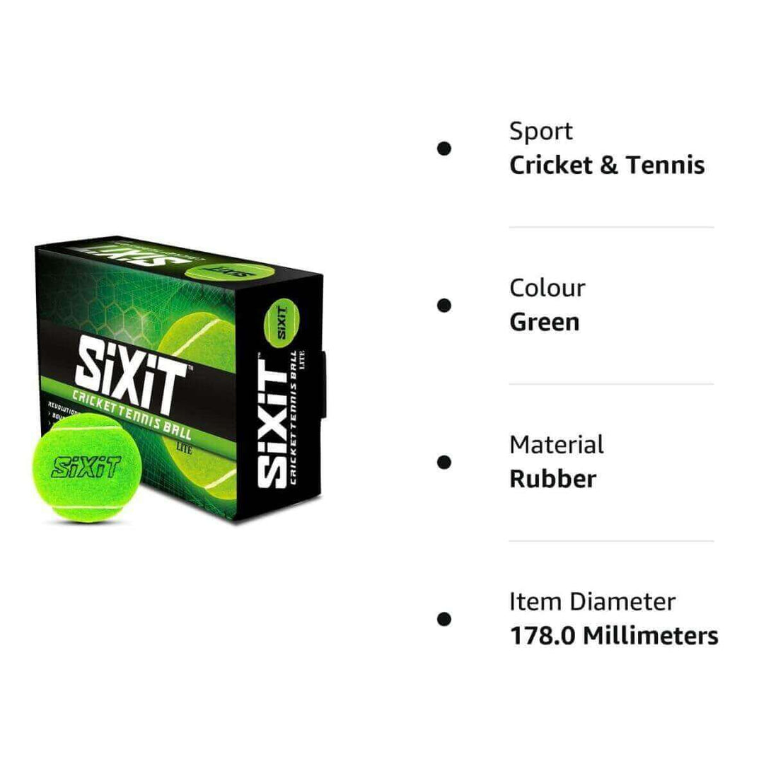 Sixit Lite Cricket Tennis Ball – Pack of 3