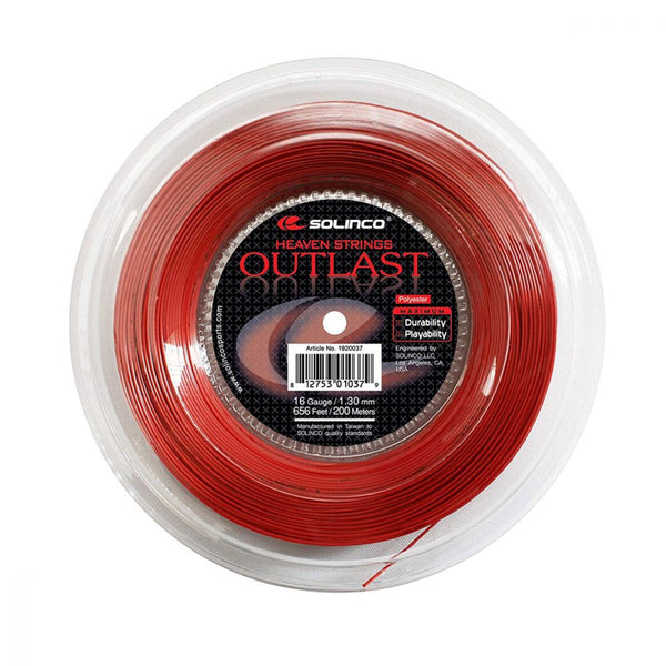 Solinco Outlast Tennis String Reel 16L (Red)-200M