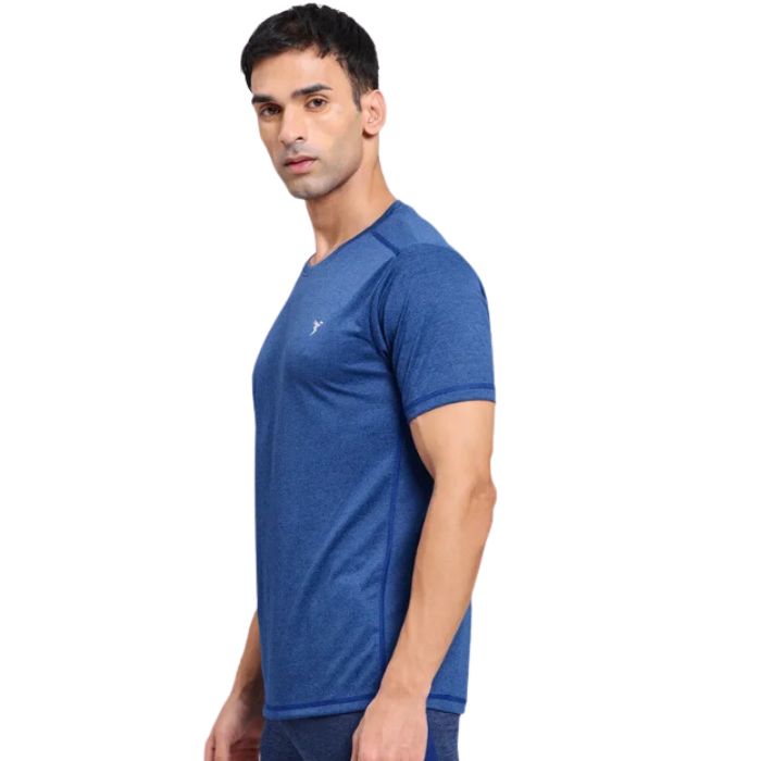 Technosport Men’s Active Crew Neck Half Sleeve T-Shirt-OR40 (Blue)