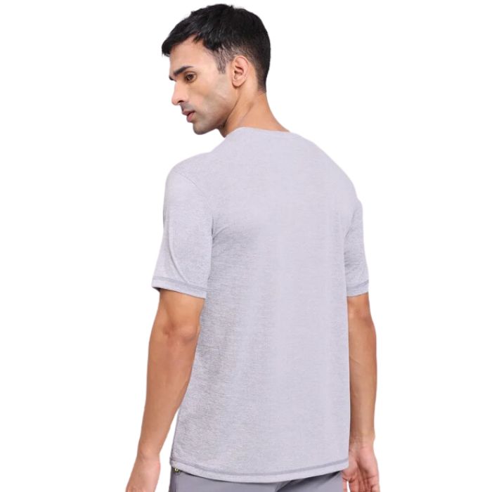 Technosport Men’s Active Crew Neck Half Sleeve T-Shirt-OR40 (Light Grey)