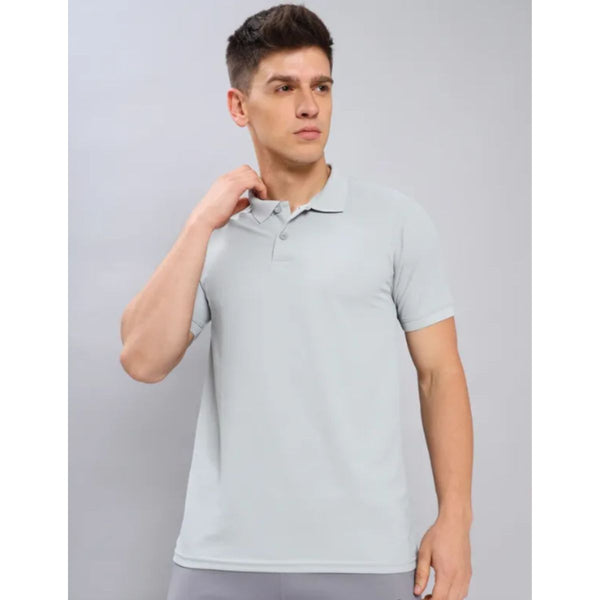 Technosport Polo Neck Half Sleeve T-Shirt -OR 51- Grey (Order Same Color Multi Quantity)