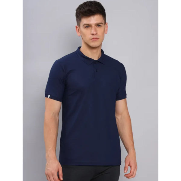 Technosport Polo Neck Half Sleeve T-Shirt -OR 51- Navy (Order Same Color Multi Quantity)