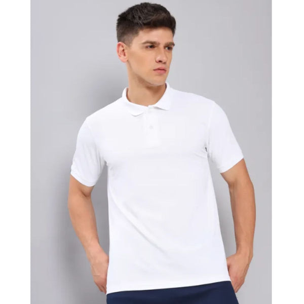 Technosport Polo Neck Half Sleeve T-Shirt -OR 51- White (Order Same Color Multi Quantity)