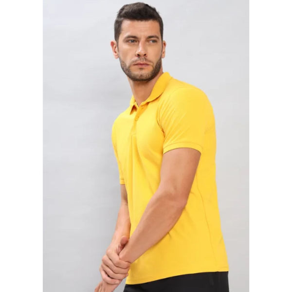 Technosport Polo Neck Half Sleeve T-Shirt -OR 51- Yellow (Order Same Color Multi Quantity)