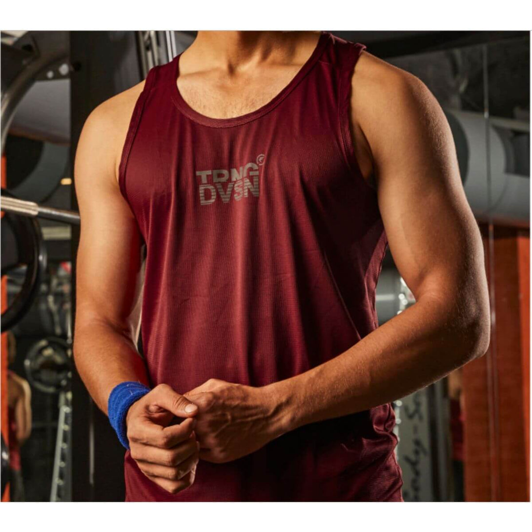 Technosport Unsleeves T-Shirt (FX-142, Maroon)