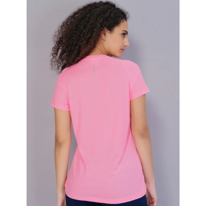 Technosport Women Active Slim Fit T-Shirt-W105 (Baby Pink)