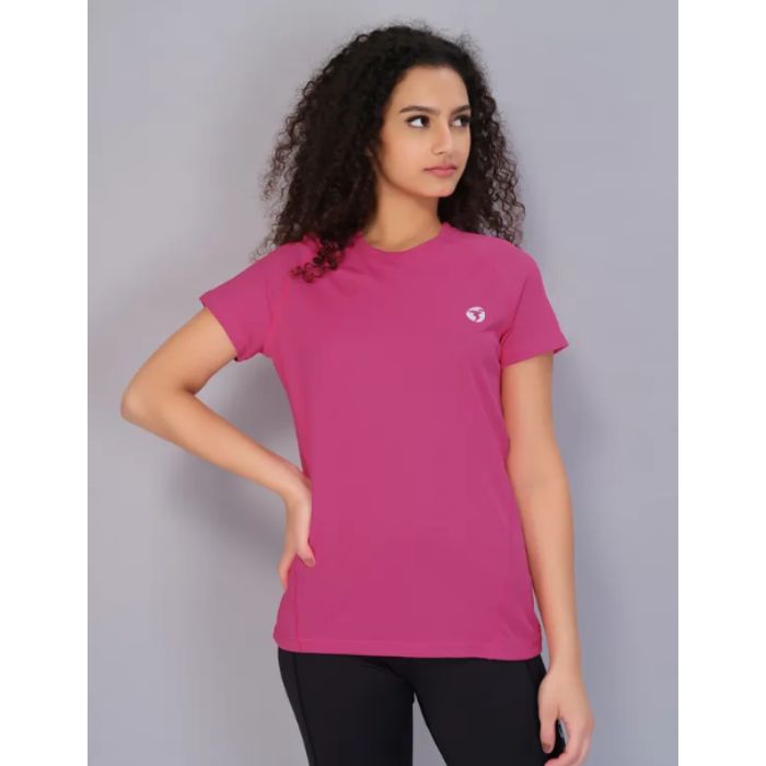 Technosport Women Active Slim Fit T-Shirt-W105 (Bubble Pink)