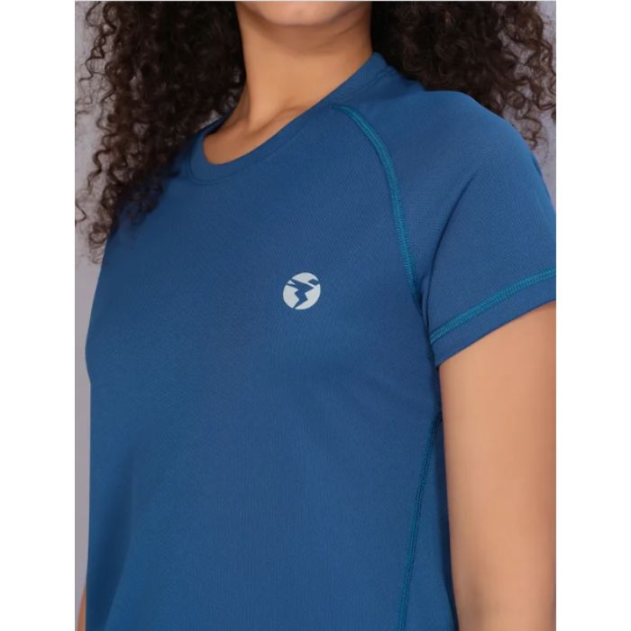 Technosport Women Active Slim Fit T-Shirt-W105 (Teal)