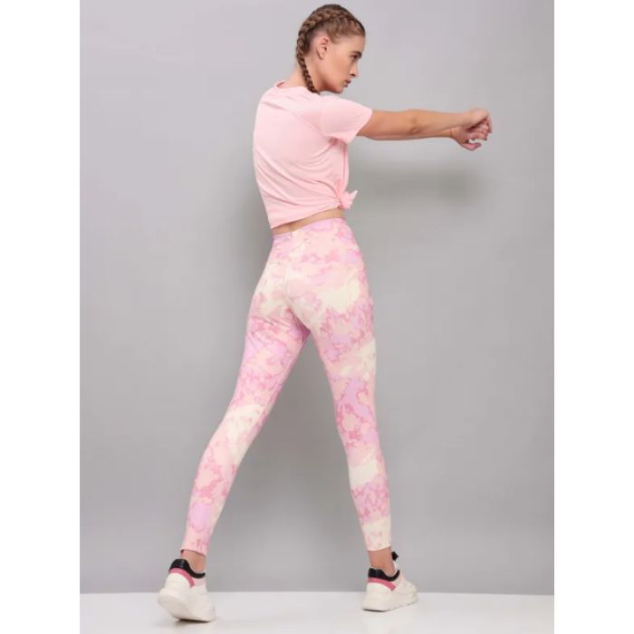 Technosport Women's Active Starry Night Running Tights-W110 (Rosy Reef)