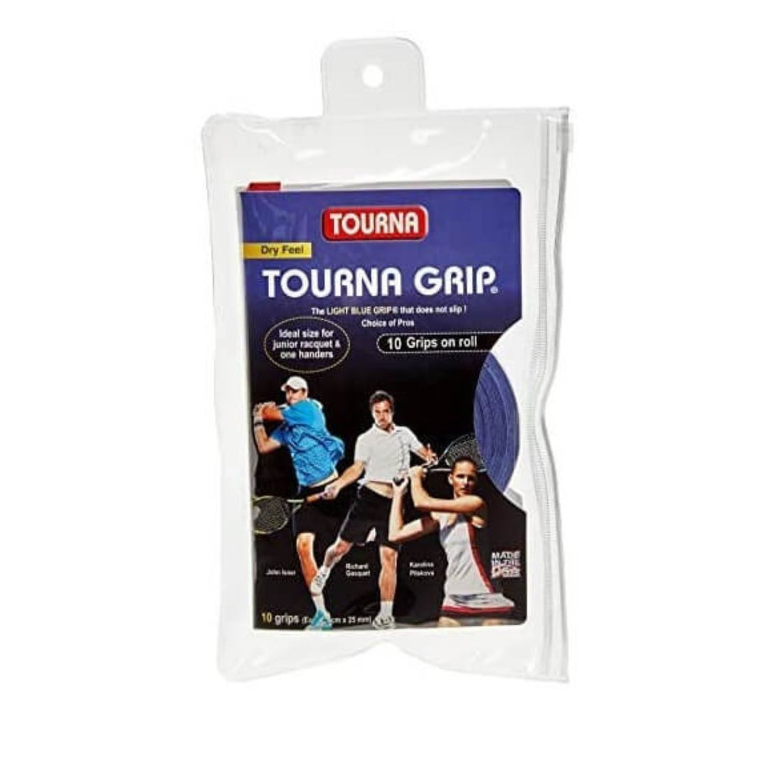 Tourna Original Blue Badminton Grip- Tour Pack, 10 Overgrip on roll