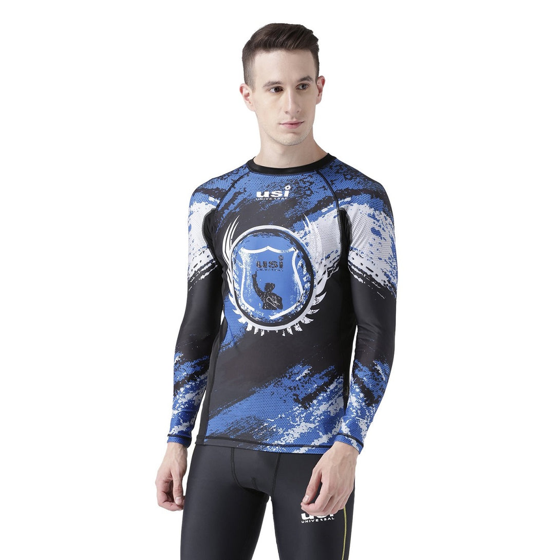 USI Universal Unbeatable Rash Guard T-Shirt (Blue)