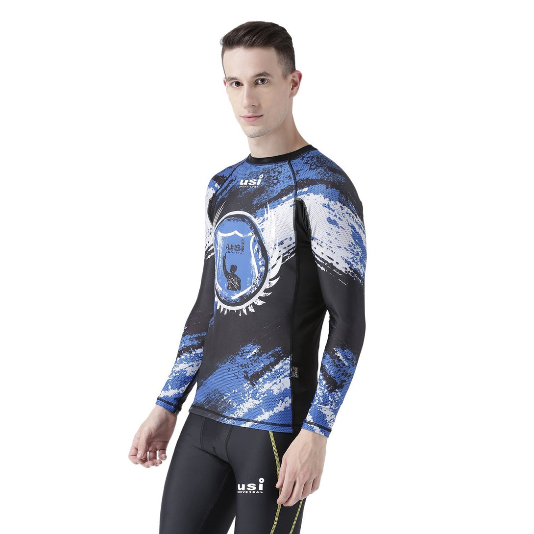 USI Universal Unbeatable Rash Guard T-Shirt (Blue)