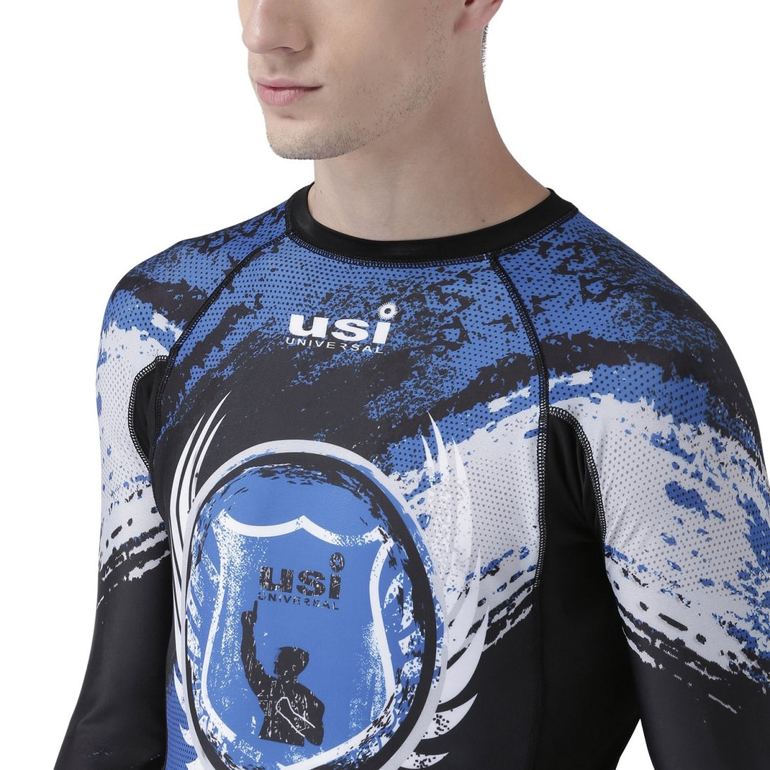 USI Universal Unbeatable Rash Guard T-Shirt (Blue)