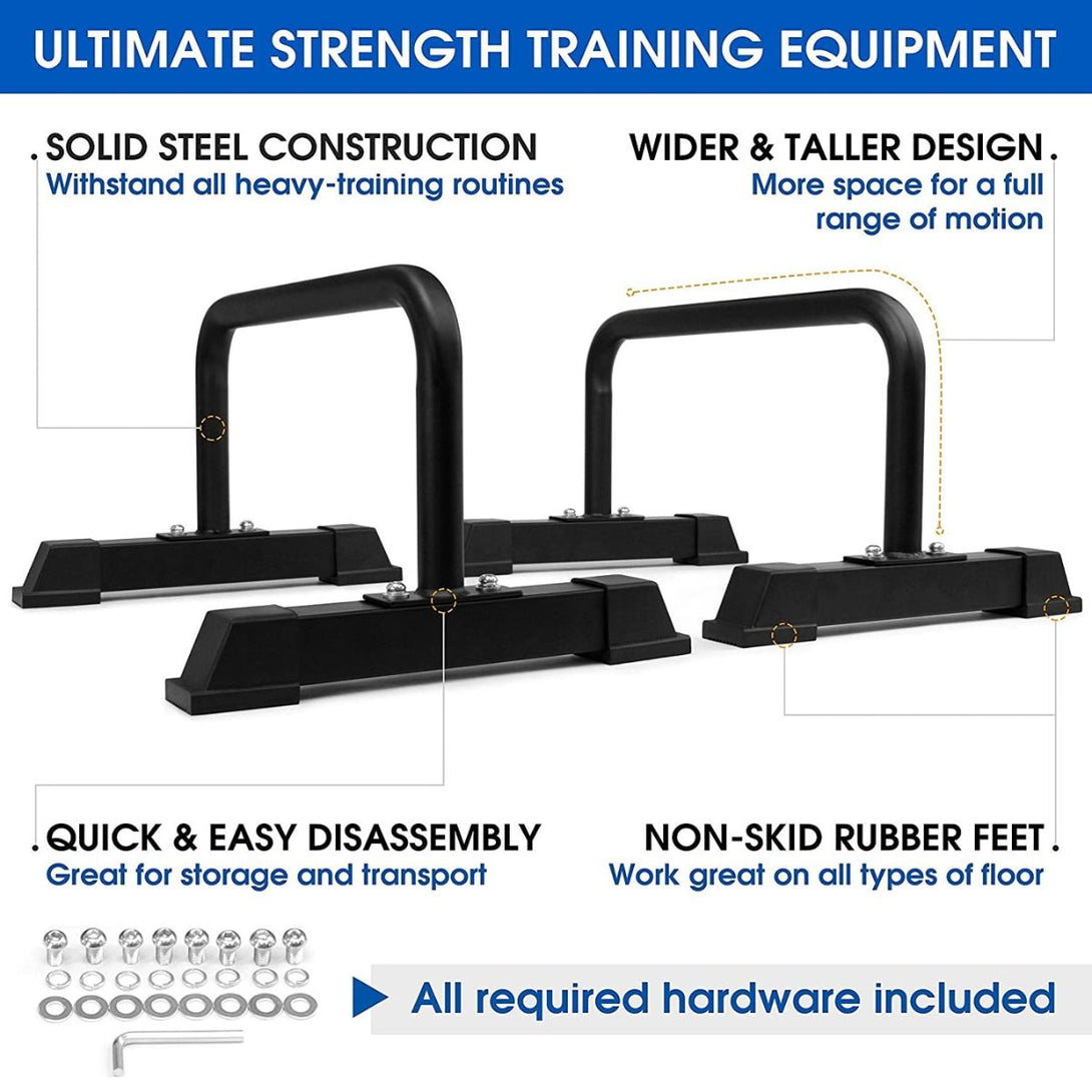 Viva Fitness Parallettes Dip Bars Push Up