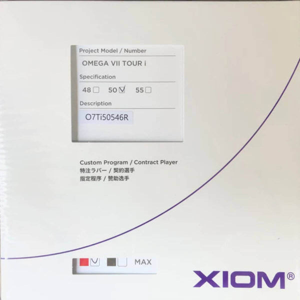 Xiom Omega VII Tour I Table Tennis Rubber