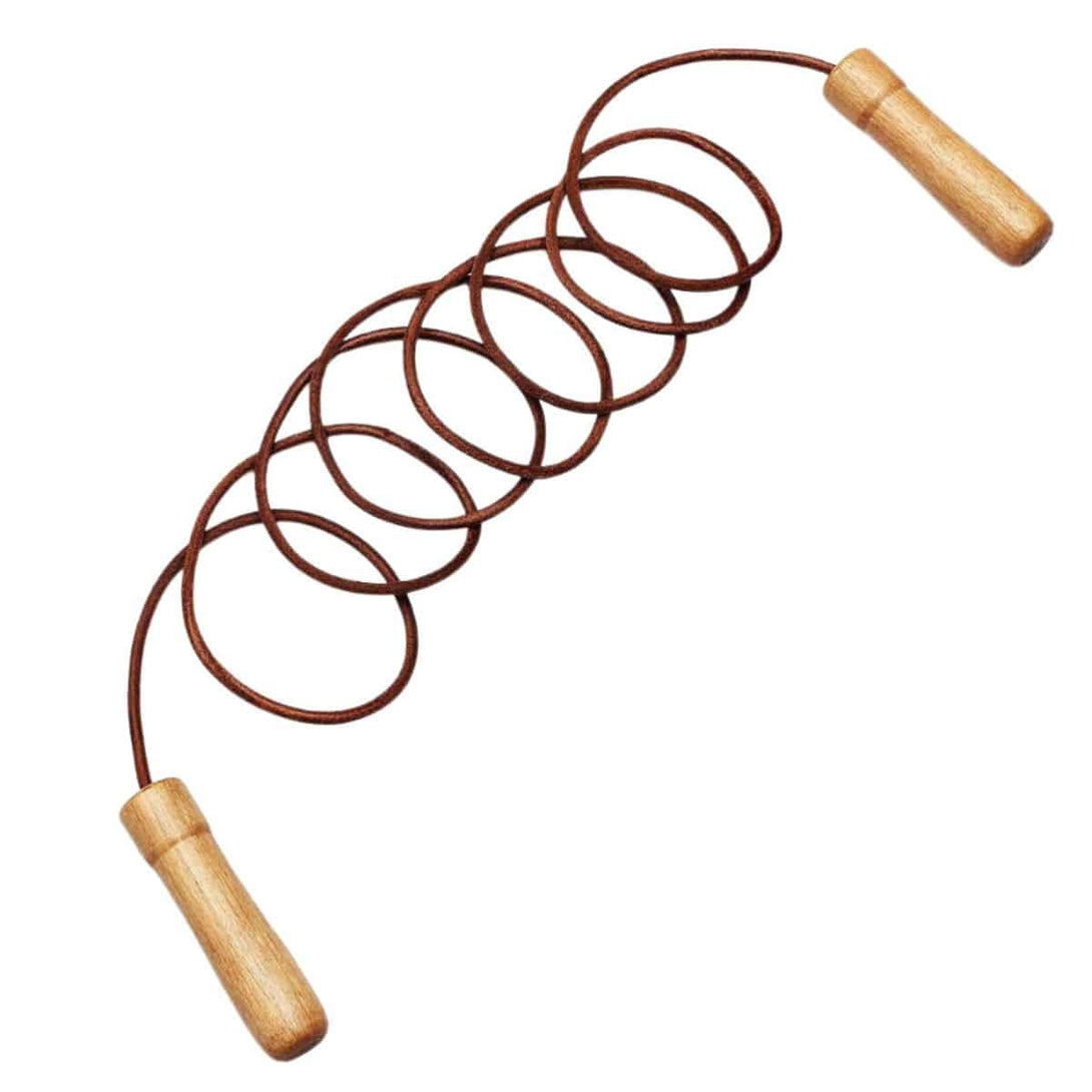 Xpeed XP808 Leather Skipping Rope With Wooden Handles