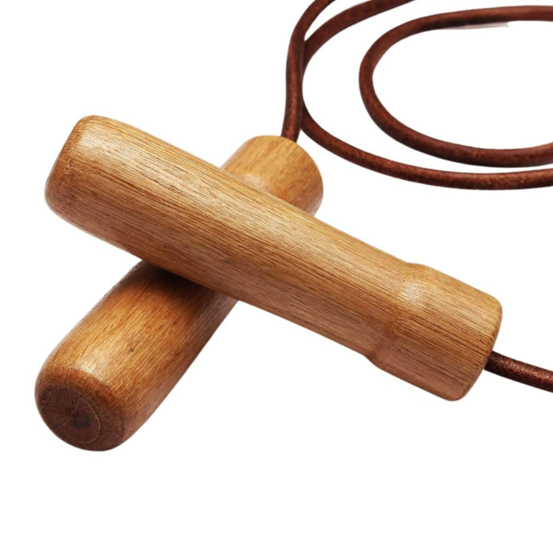 Xpeed XP808 Leather Skipping Rope With Wooden Handles