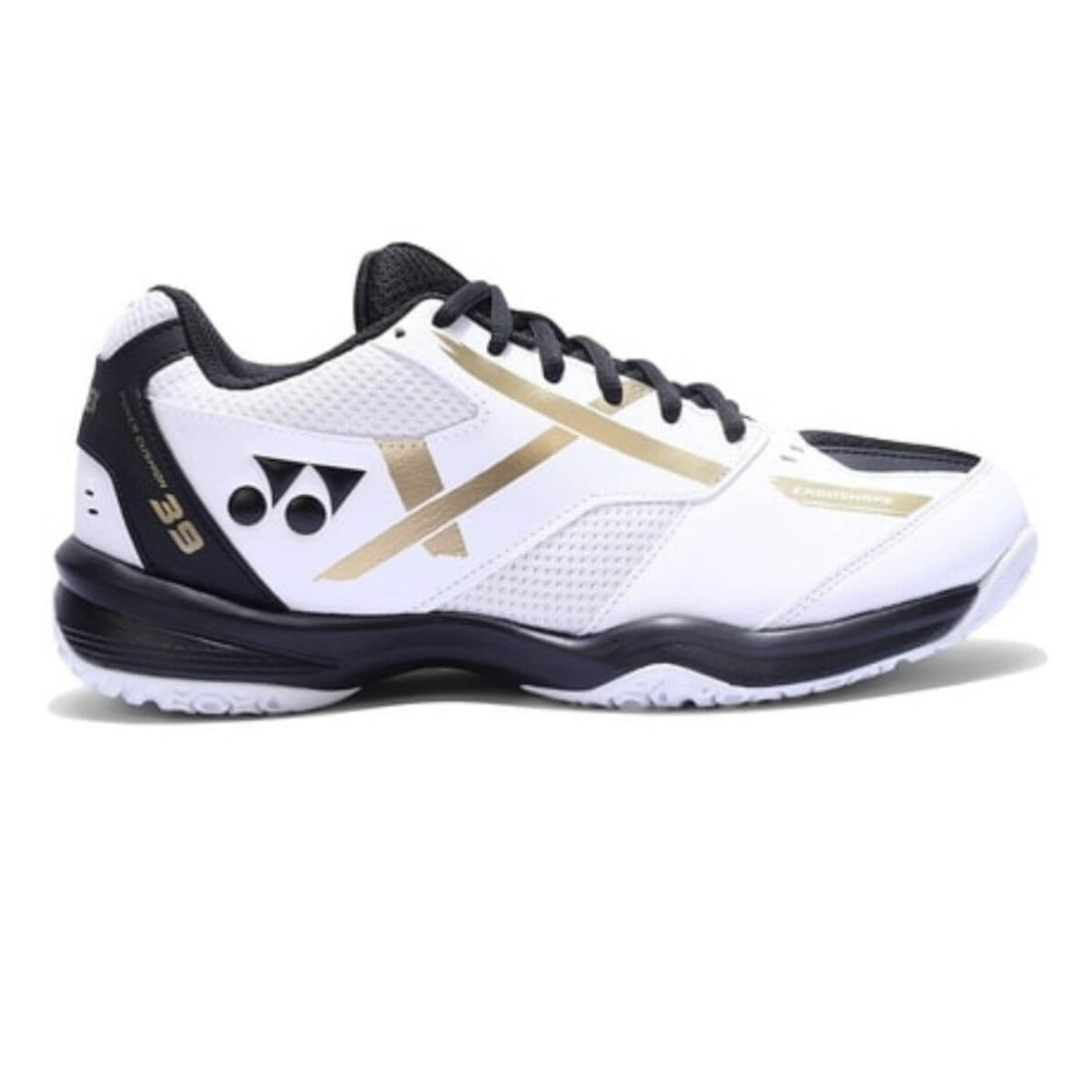 Yonex Power Cushion SHB39WEX Wide Badminton Shoes ( White/Gold)